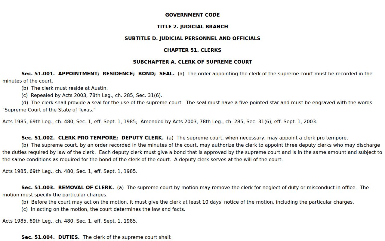 Texas statute governing Callahan County court record copy fees