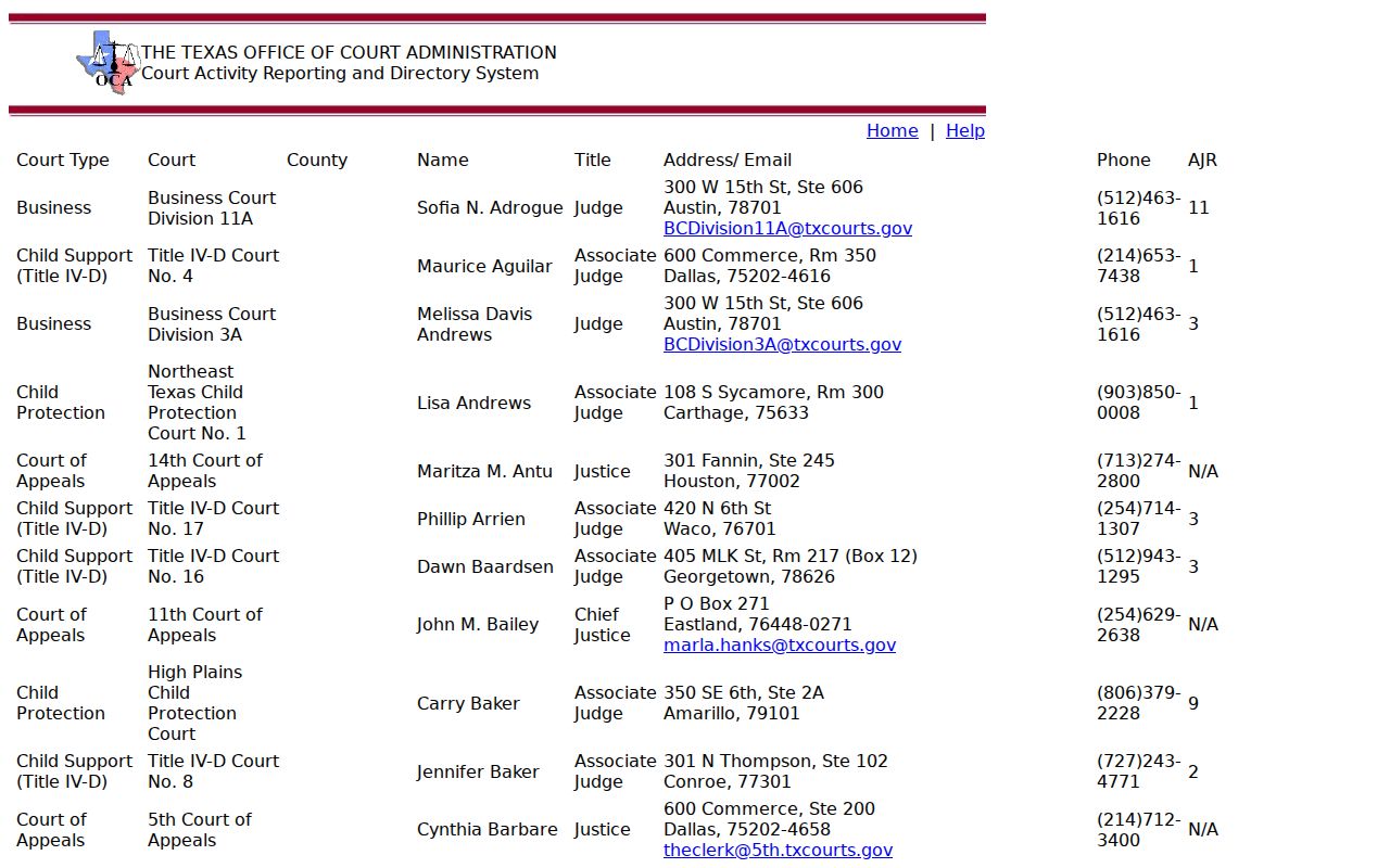 Cross Plains court records in the OCA municipal directory