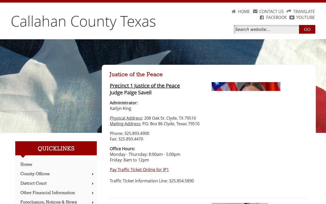 Putnam court records fallback through Callahan County Justice Courts